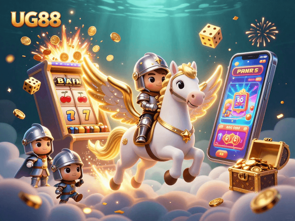 Engage with UG88 and explore thrilling jackpot opportunities in this vivid casino scene.
