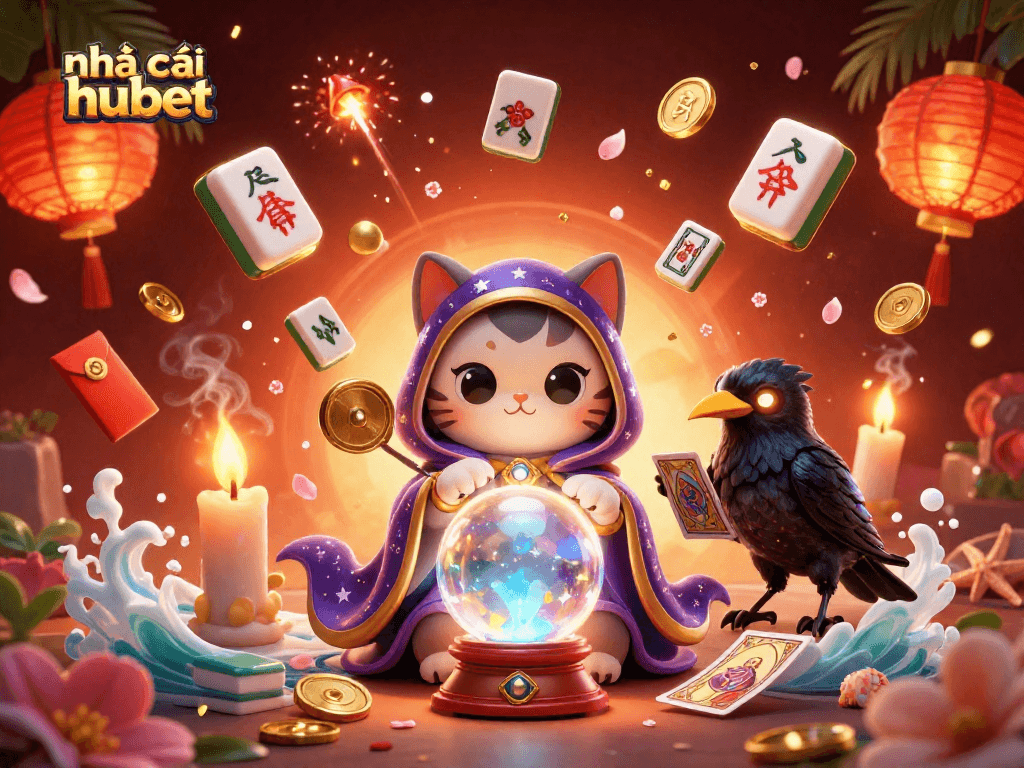 Experience thrilling moments at nhà cái hubet with an enchanting 3D casino illustration.