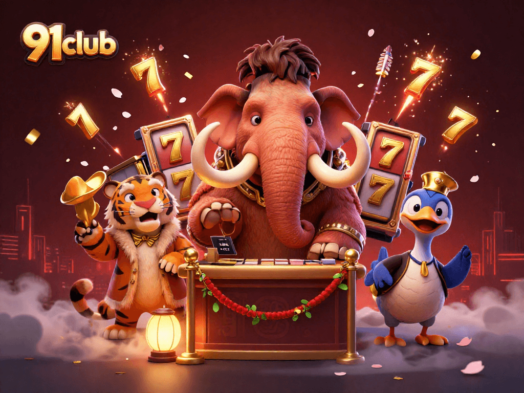 Join the 91club for thrilling casino excitement with engaging characters and dynamic gaming scenes.