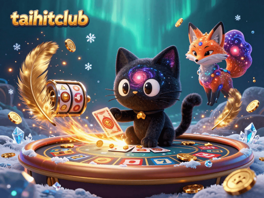 Join the cosmic fun at taihitclub with a black hole cat and a colorful nebula fox!