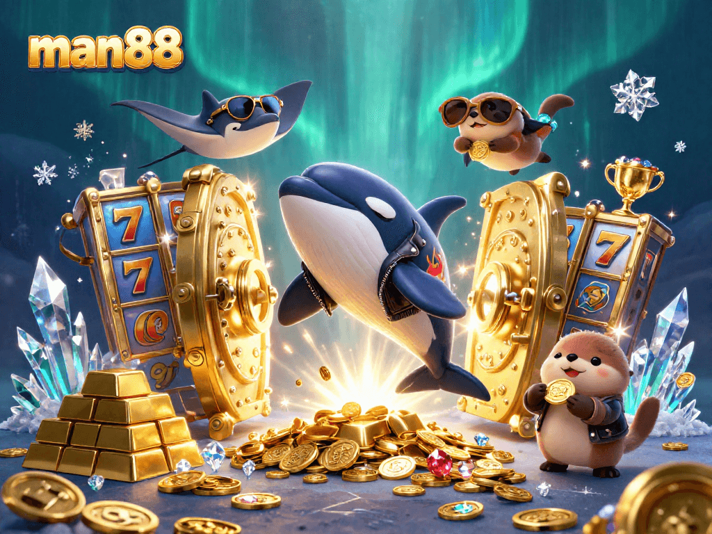 Experience thrilling wins with man88 in a richly detailed casino-themed underwater adventure.
