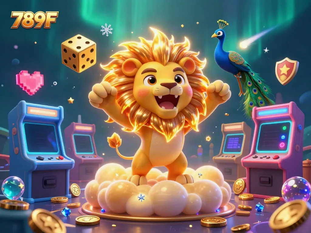 Experience 789F with colorful game elements and dynamic characters in this exciting casino illustration.