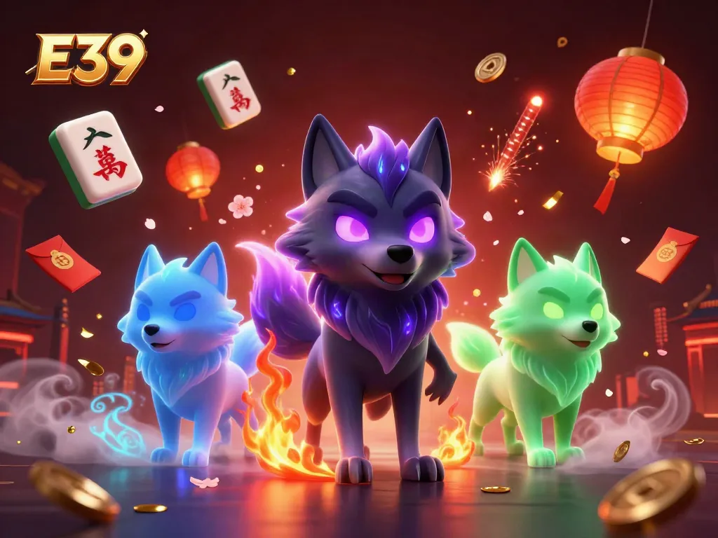 E39 players experiencing thrilling gameplay with ghostly wolves surrounded by casino elements.