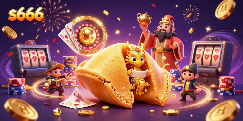 Experience the excitement of s666 with dynamic gameplay featuring golden coins, mystical characters, and captivating scenes.