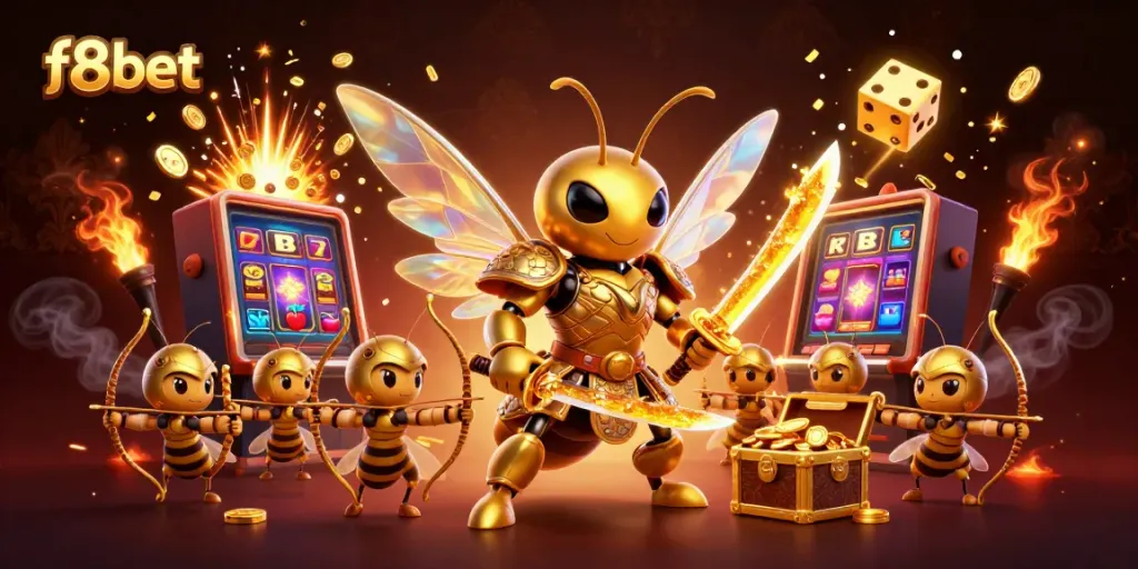 Engage with exciting slots at f8bet while witnessing a vibrant jackpot explosion and colorful casino games.