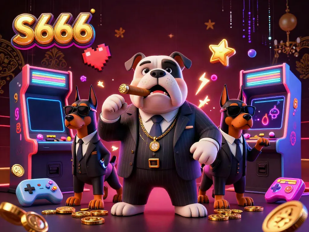 Experience thrilling gameplay with S666 featuring an engaging digital casino scene packed with vibrant characters and gaming elements.