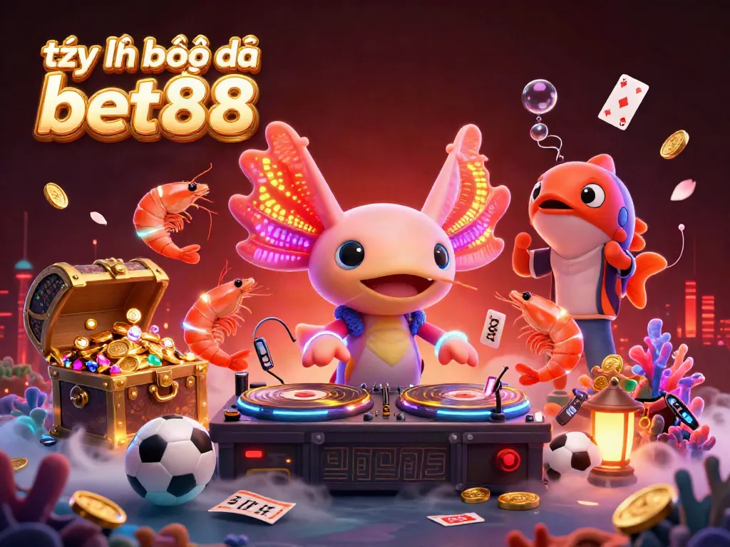 Experience the excitement of tỷ lệ bóng đá bet88 with vibrant characters and dynamic sports betting elements in a lively underwater scene.