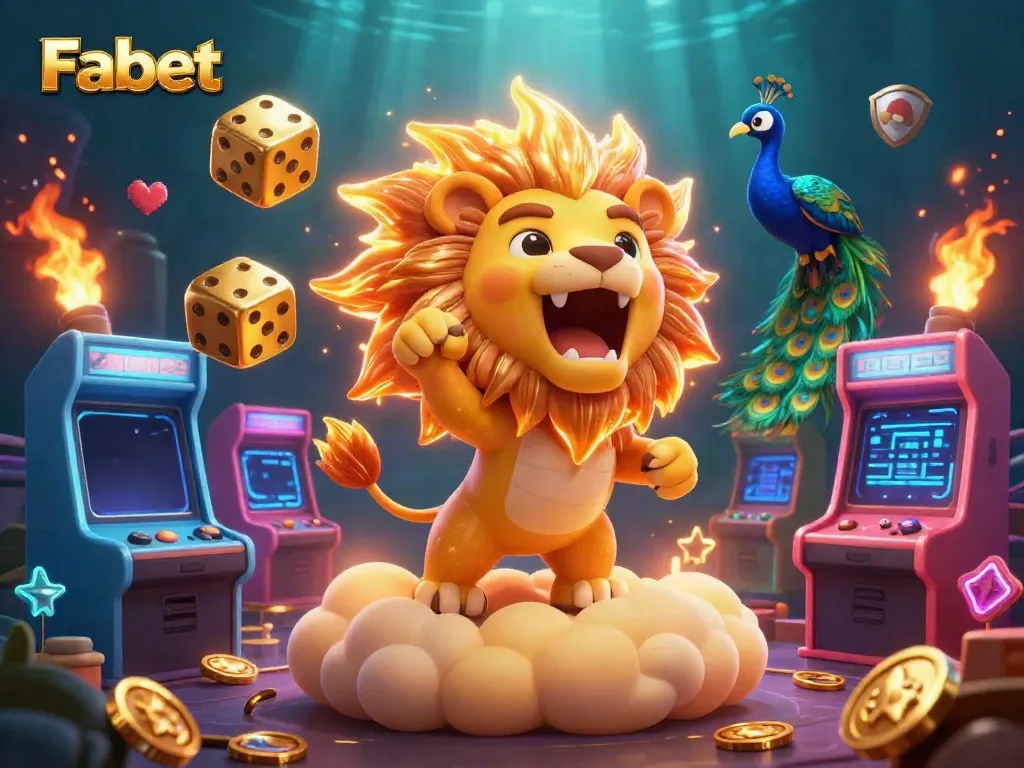 Engage with Fabet's thrilling gaming experience in this vibrant casino illustration.