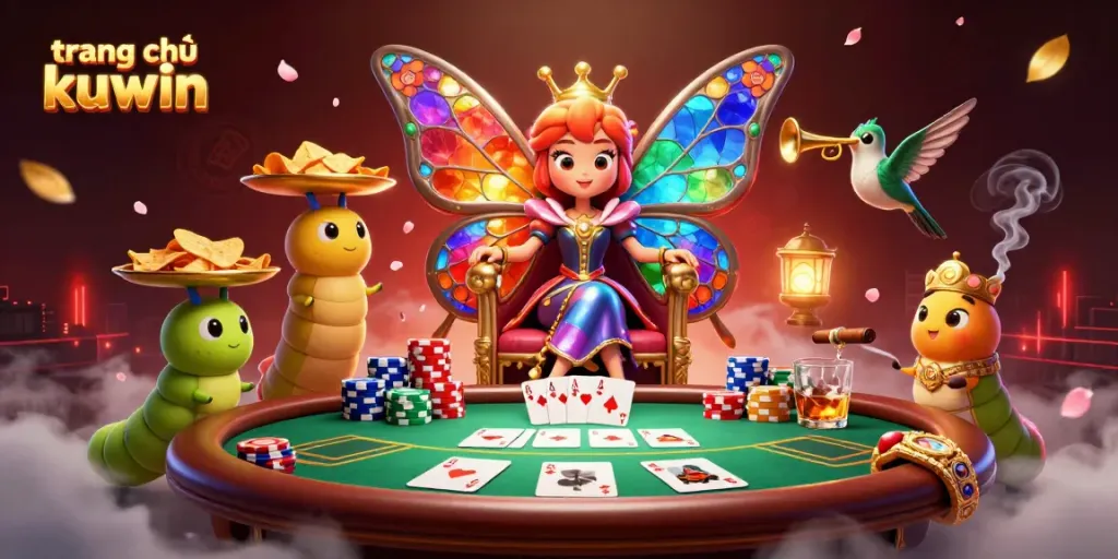 Engage with trang chủ kuwin and immerse yourself in the vibrant 3D casino world filled with poker and colorful characters.